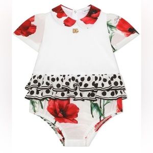 Dolce & Gabbana floral-print baby grow onesie dress, 3-6m, NWOT!